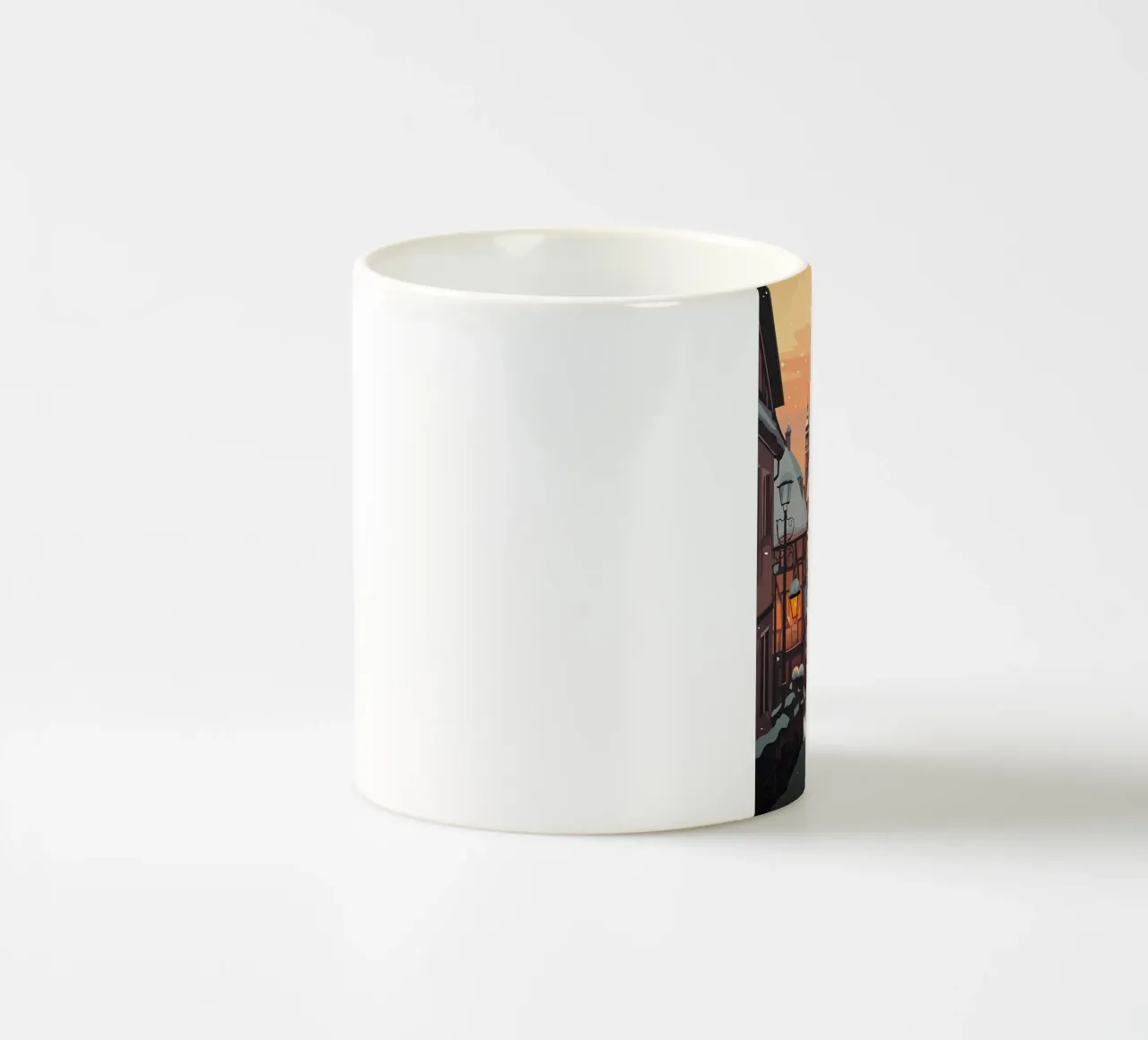 Norimberga, scena invernale tazza in ceramica da Ginnery