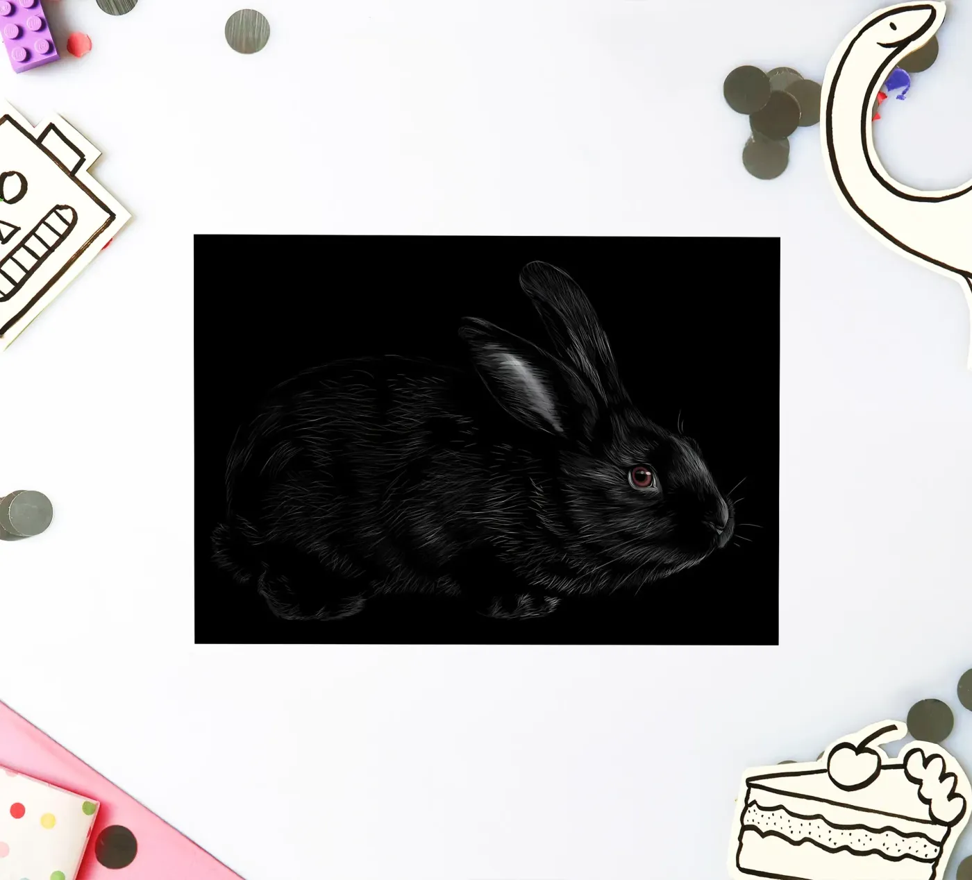 Rabbit sticker by Delaplane