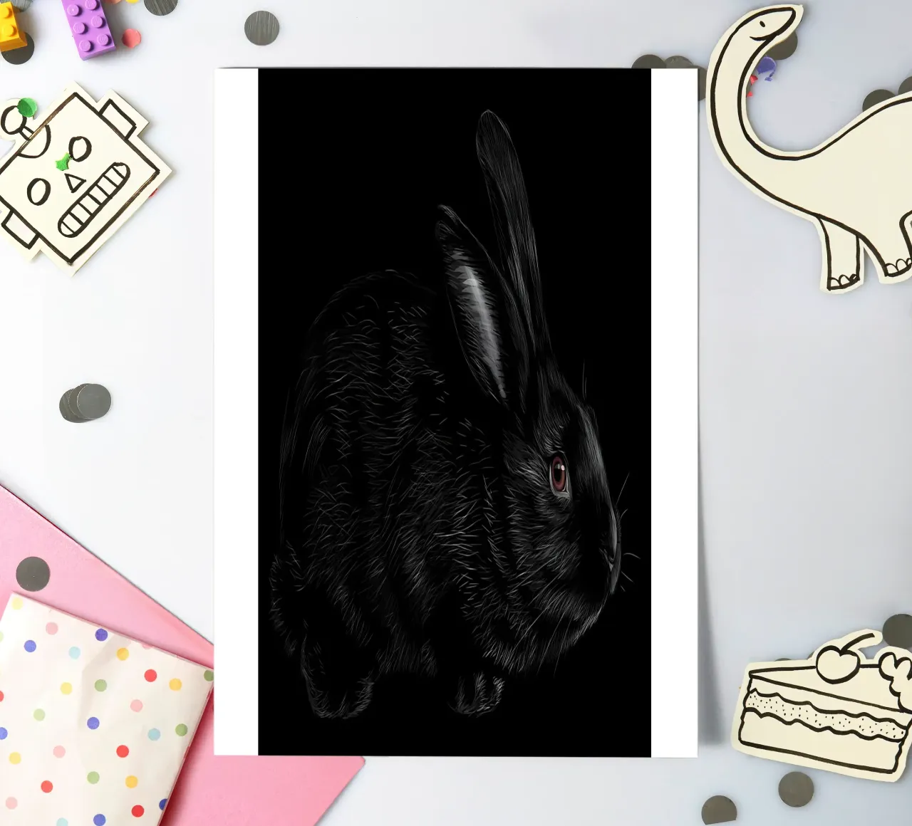 Rabbit sticker sheet by Delaplane