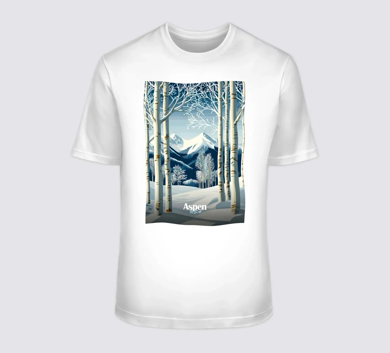 Aspen, EE.UU. Paisaje invernal camiseta de Ginnery