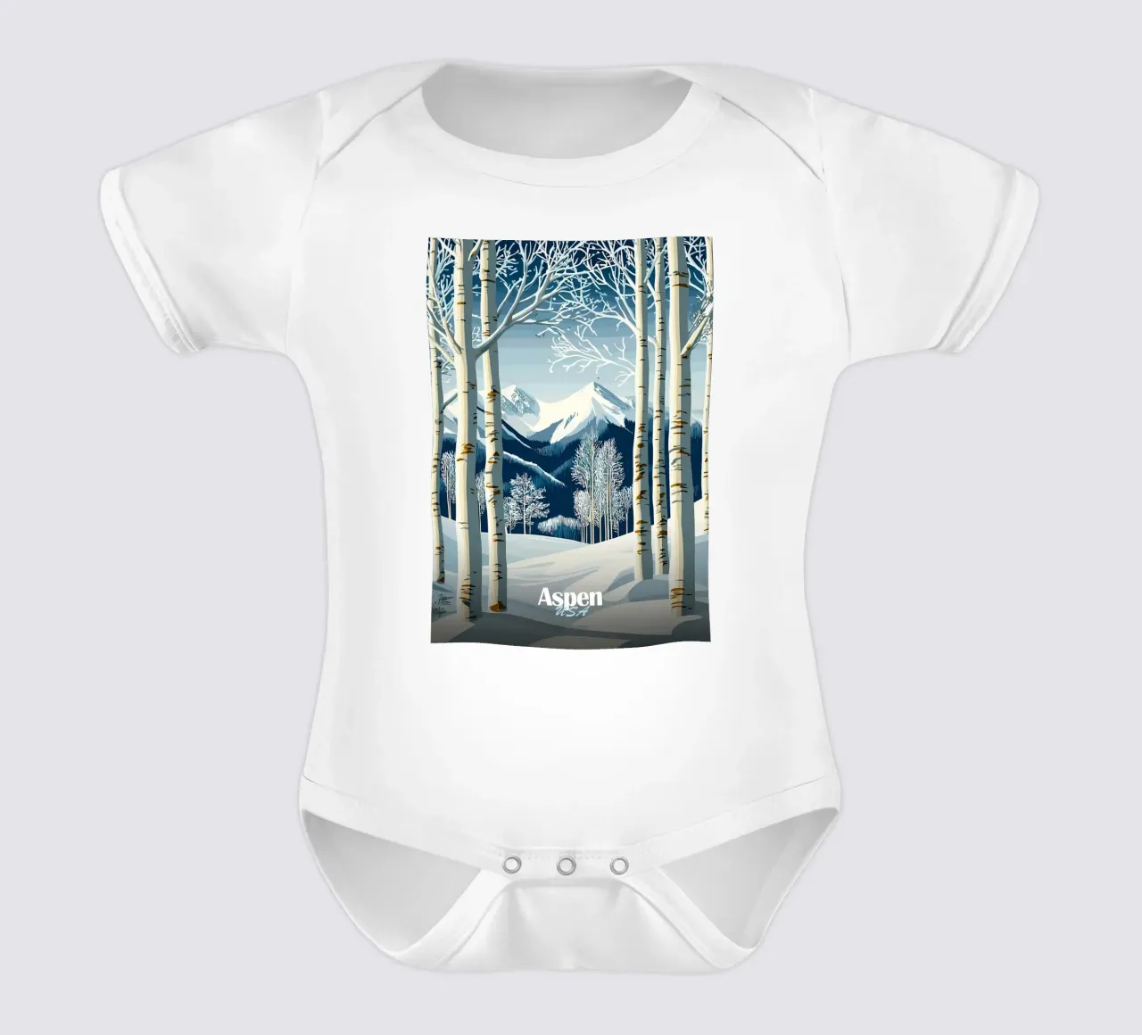 Aspen, États-Unis Paysage d'hiver body bébé de Ginnery