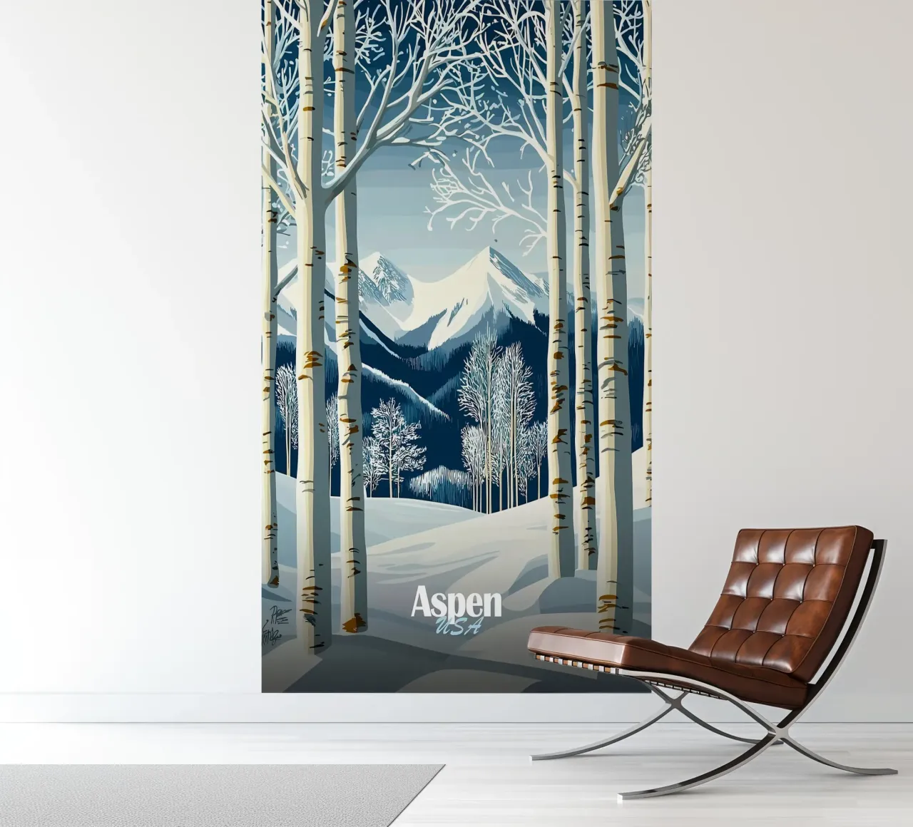 Aspen, USA Paesaggio invernale carta da parati fotografica da Ginnery