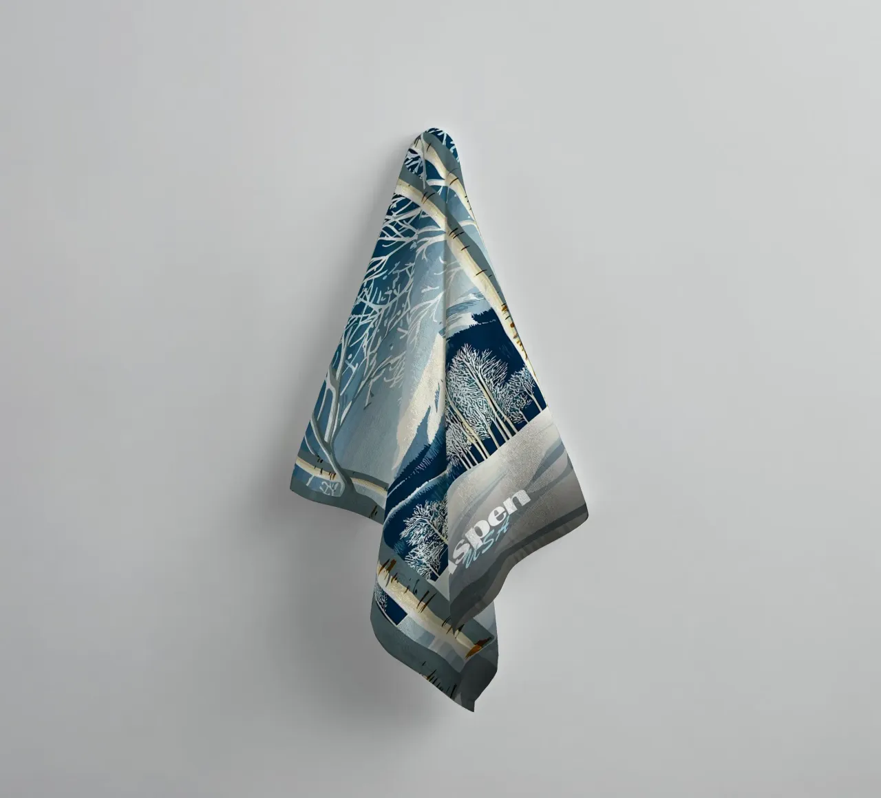 Aspen, USA Winter Landscape towel by Ginnery