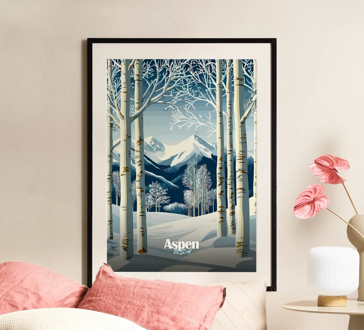 Aspen, États-Unis Paysage d'hiver hahnemühle de Ginnery