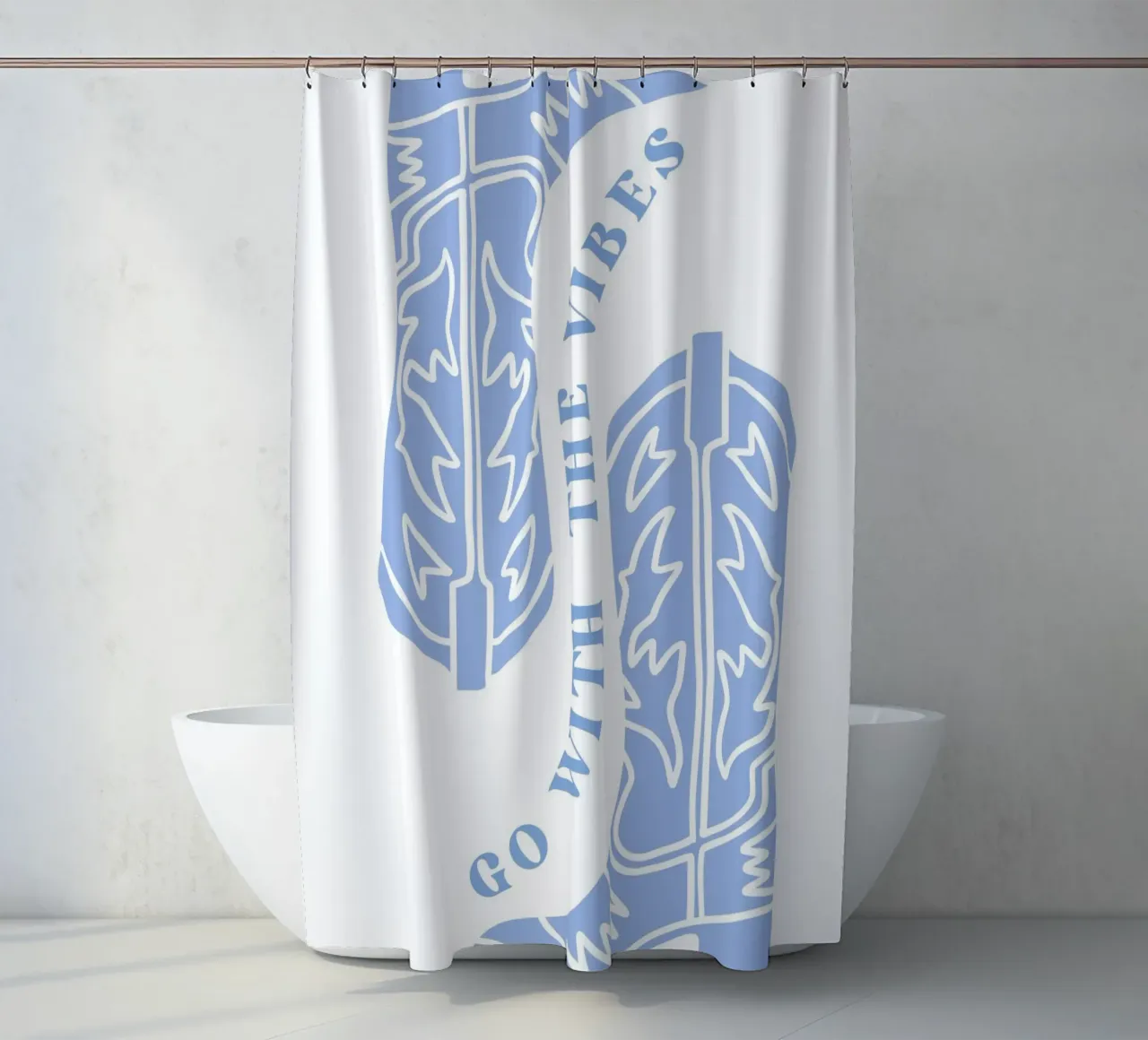 Go with the vibes shower curtain by pdigitalprints