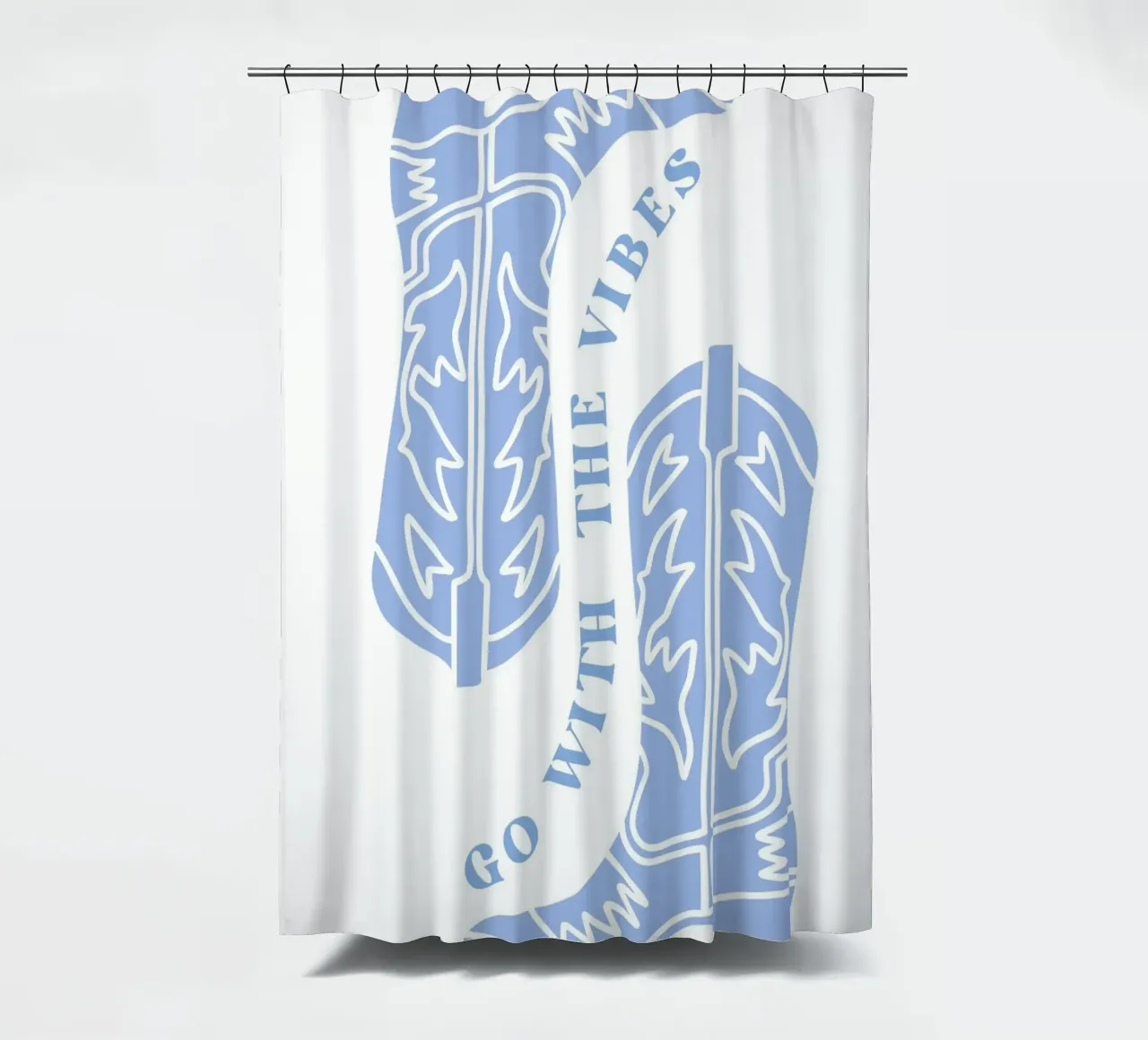 Go with the vibes shower curtain by pdigitalprints
