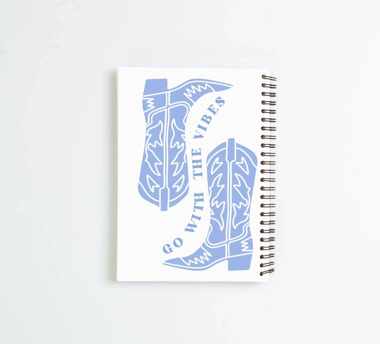 Go with the vibes spiral notebook by pdigitalprints