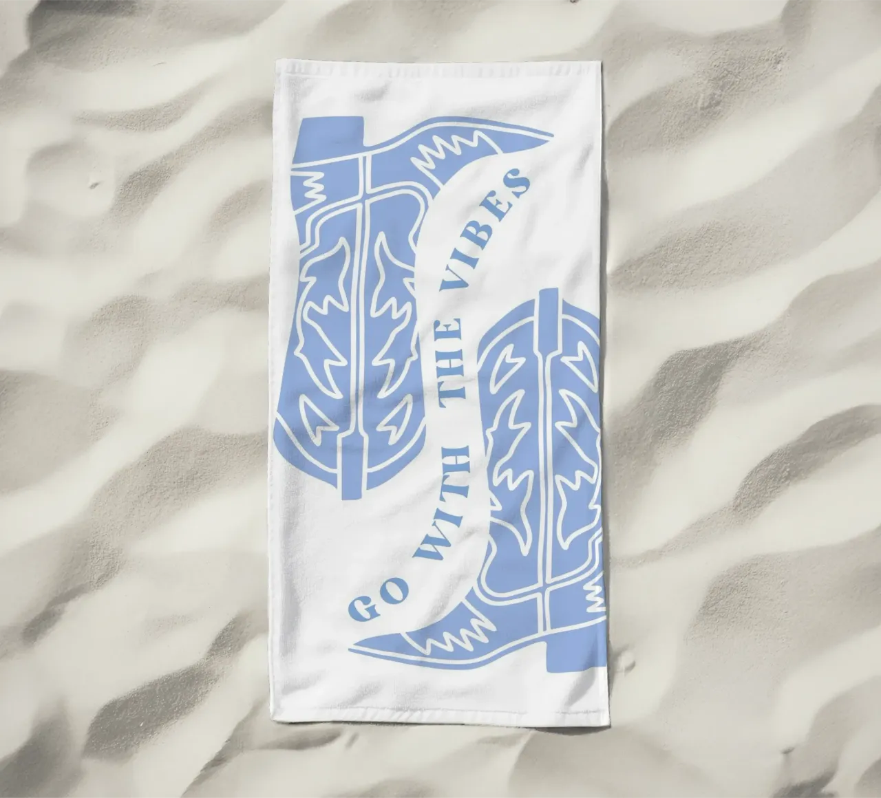 Go with the vibes beach towel by pdigitalprints