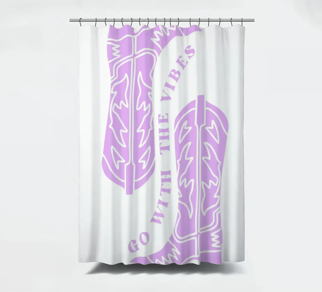 Déjate llevar, botas vaqueras cortina de baño de pdigitalprints