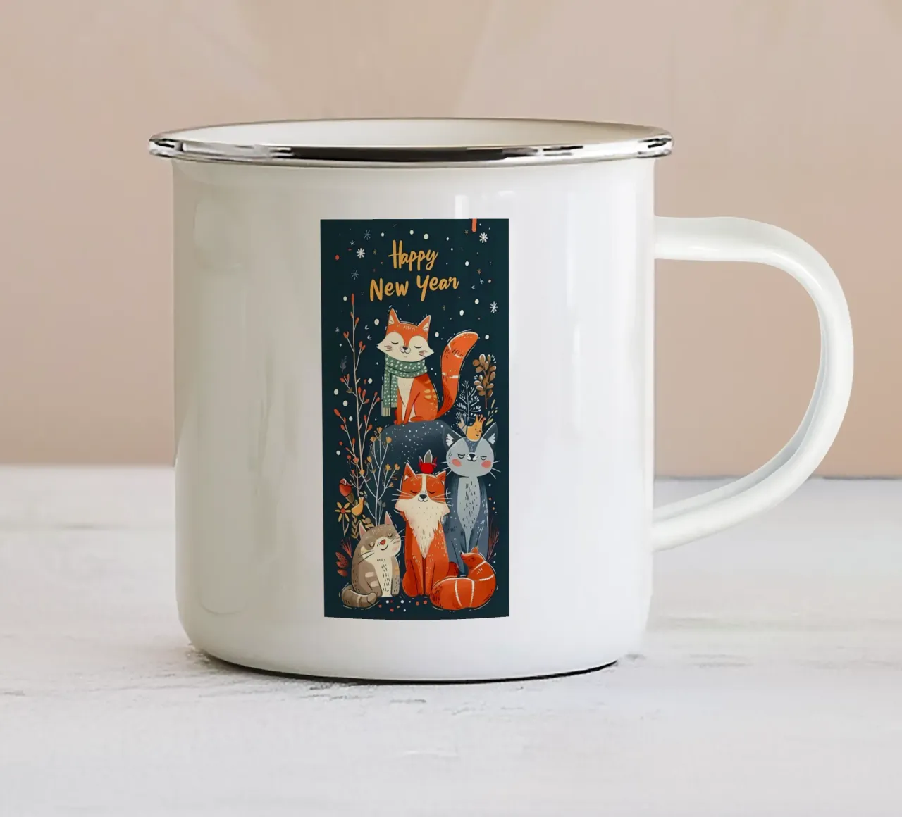 Poster minimalista 145 tazza in smalto da Kadynce