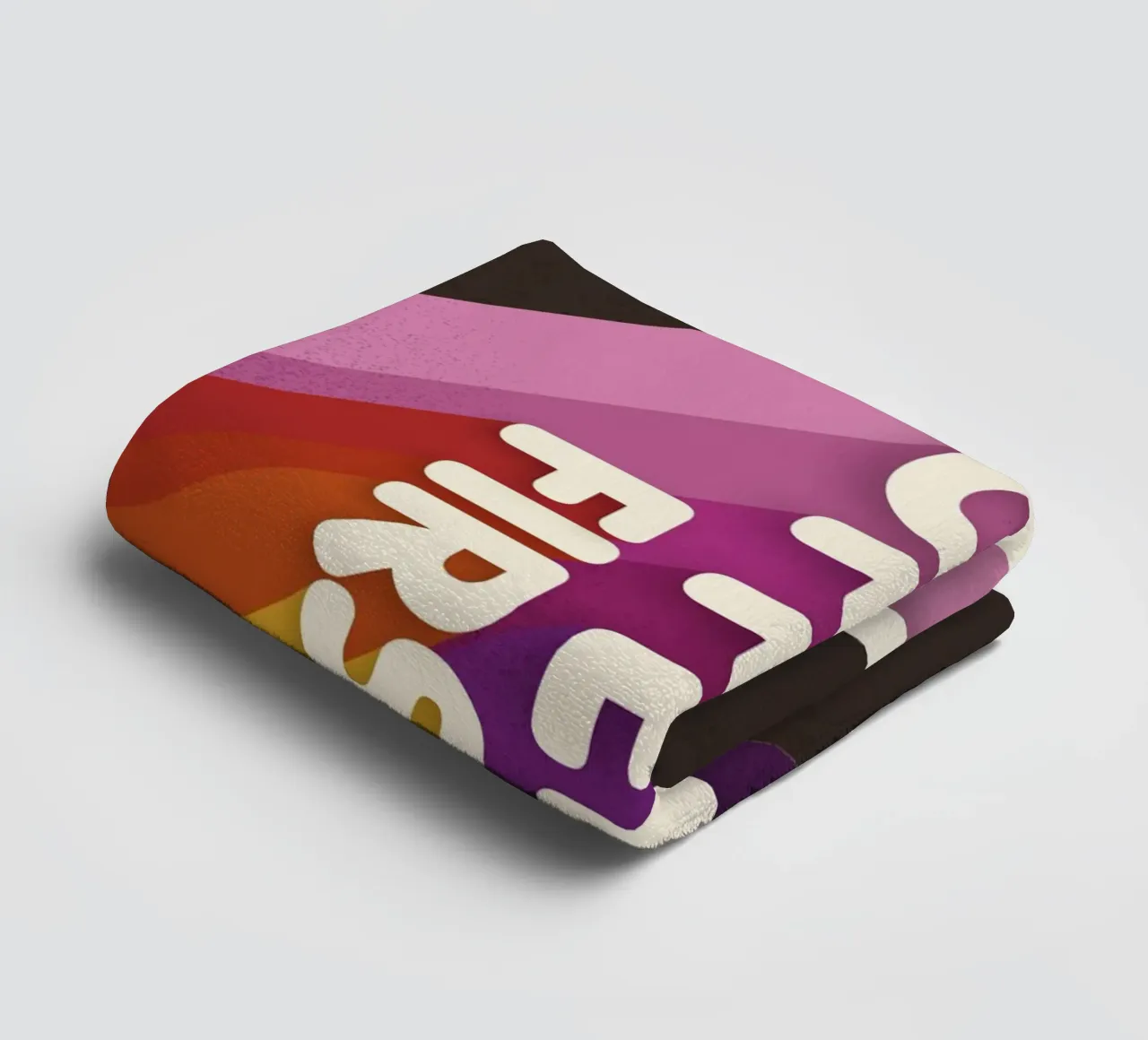 Ok, But Coffee First - Retro Rainbow Art towel by showmemars
