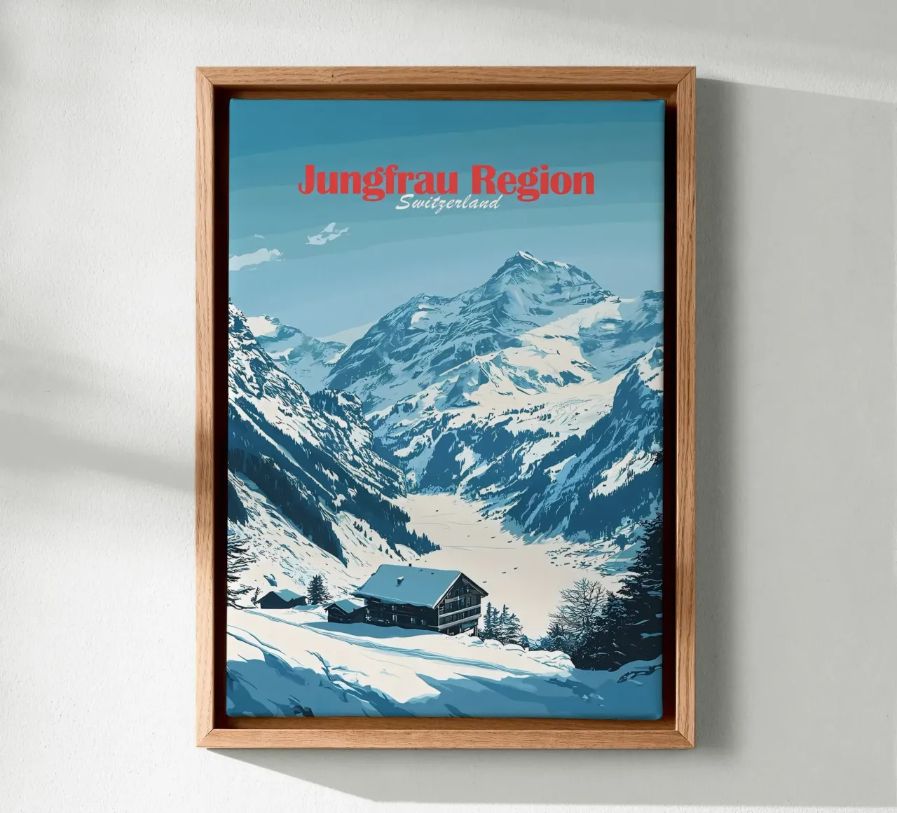 Jungfrau Regio Zwitserland canvas met Baklijst van Ginnery