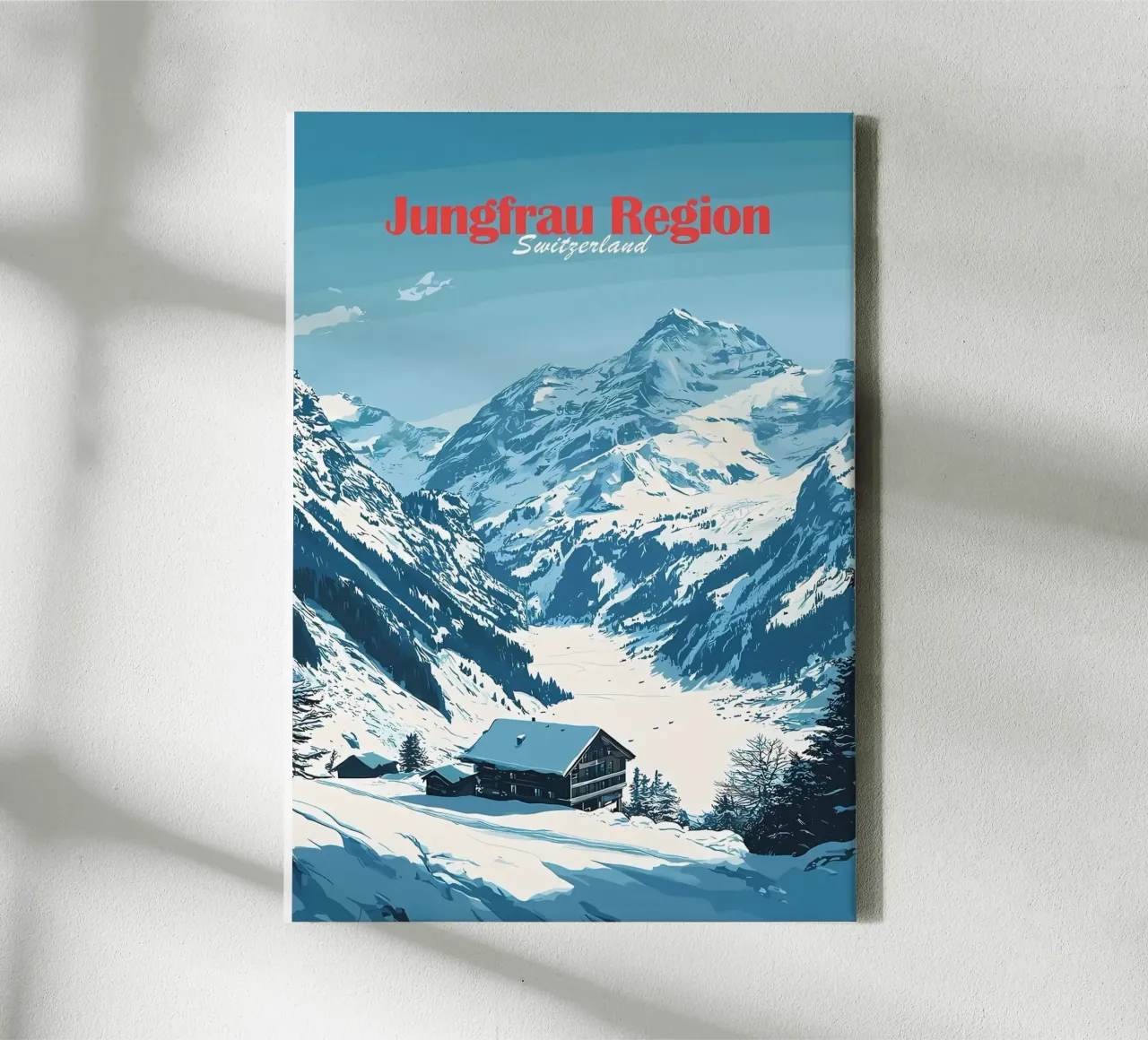 Jungfrau Regio Zwitserland canvas met Baklijst van Ginnery