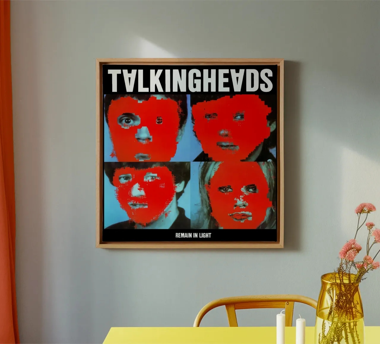 I Talking Heads restano in luce tela con Cornice a cassetta da Jason Lavelle