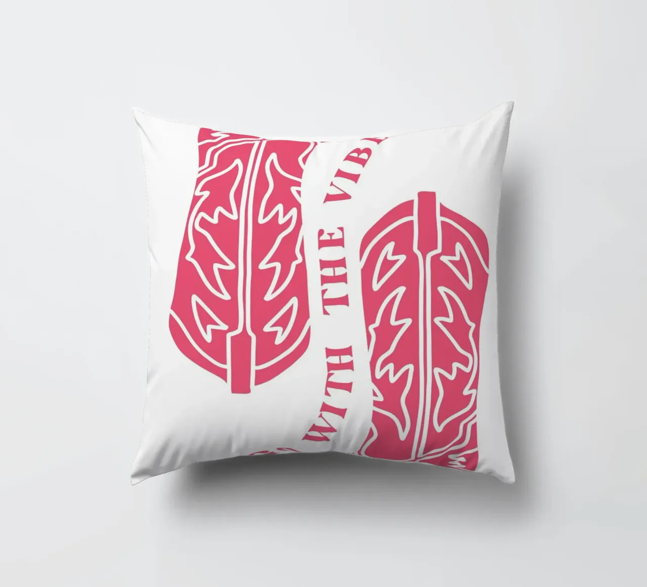 Go with the vibes, cowboy boots decorative cushion by pdigitalprints