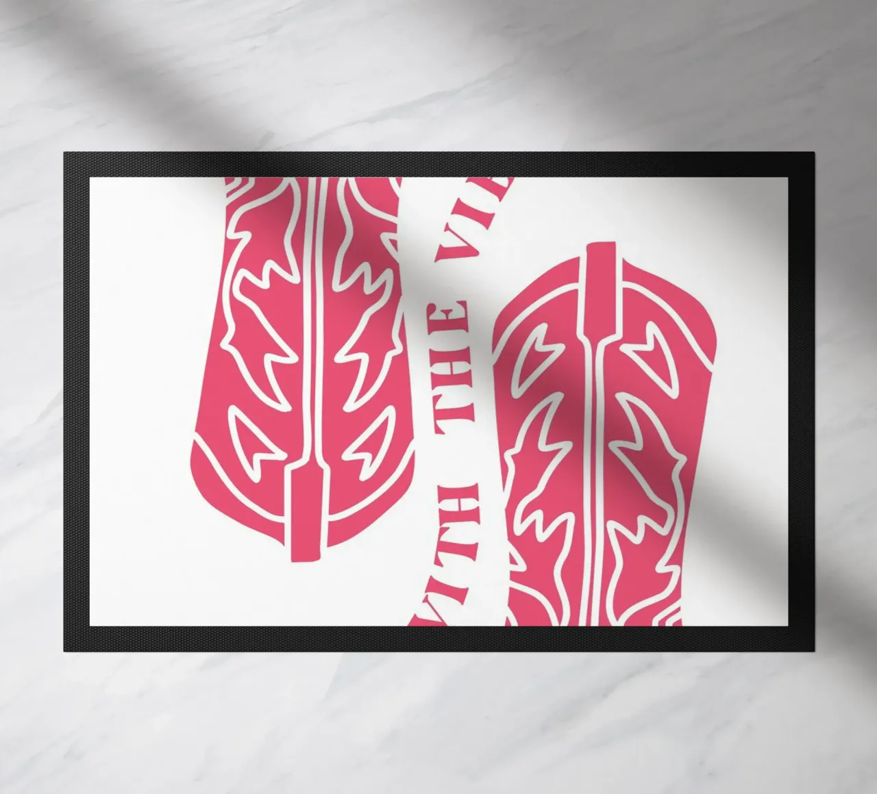 Go with the vibes, cowboy boots doormat by pdigitalprints