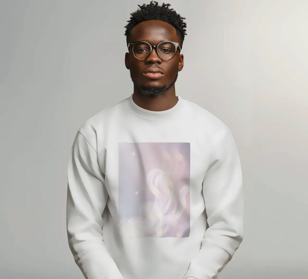 Soft abstract background with wispy textures gentle color sweatshirt by DesignDoodle