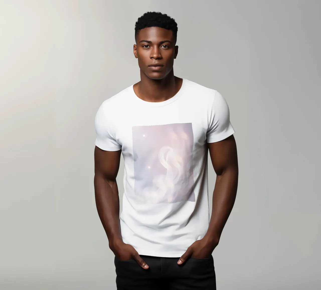 Soft abstract background with wispy textures gentle color t-shirt by DesignDoodle