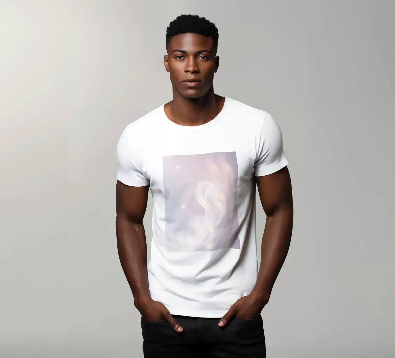 Fond abstrait doux avec des textures vaporeuses et des couleurs douces t-shirt de DesignDoodle