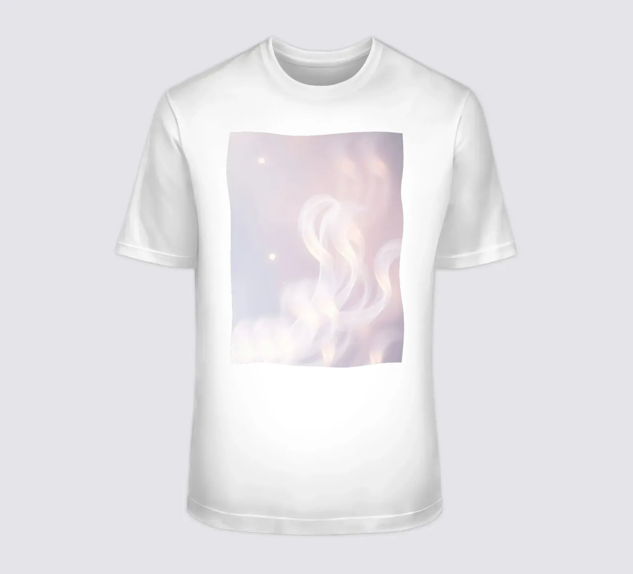 Fond abstrait doux avec des textures vaporeuses et des couleurs douces t-shirt de DesignDoodle