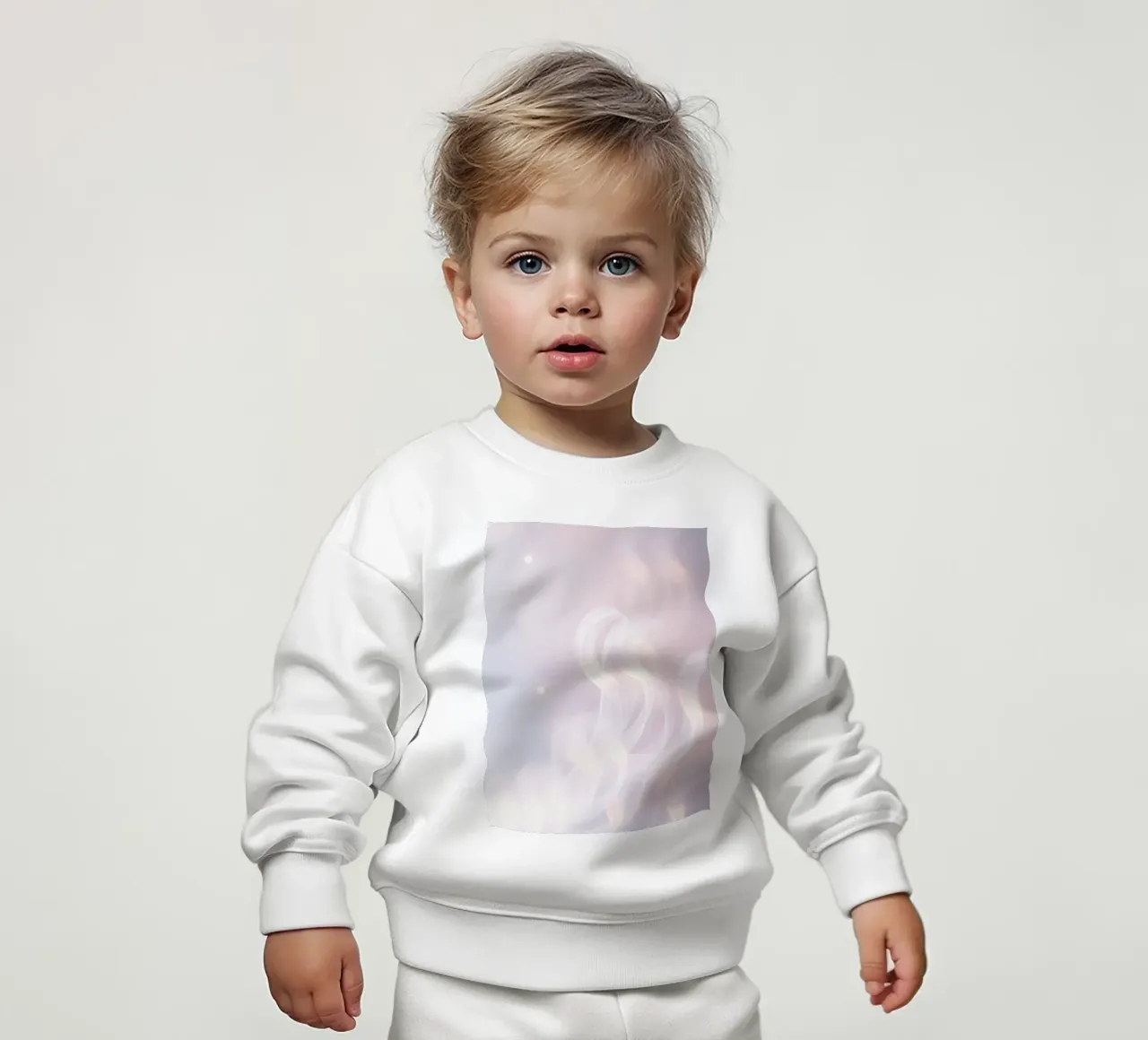 Fond abstrait doux avec des textures vaporeuses et des couleurs douces sweat pour bébé de DesignDoodle