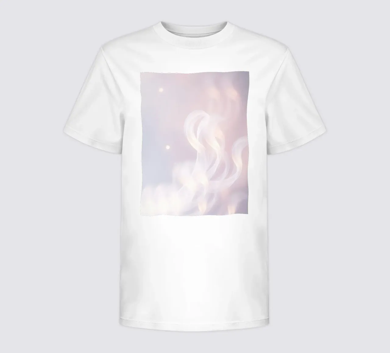 Soft abstract background with wispy textures gentle color kids t-shirt by DesignDoodle
