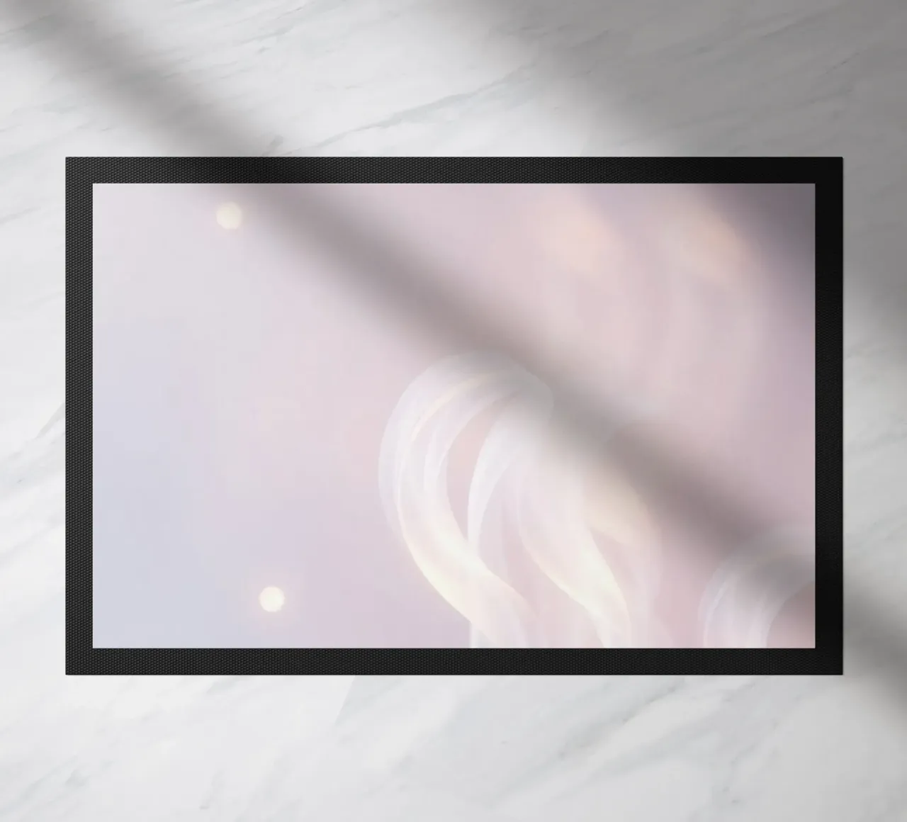 Soft abstract background with wispy textures gentle color doormat by DesignDoodle