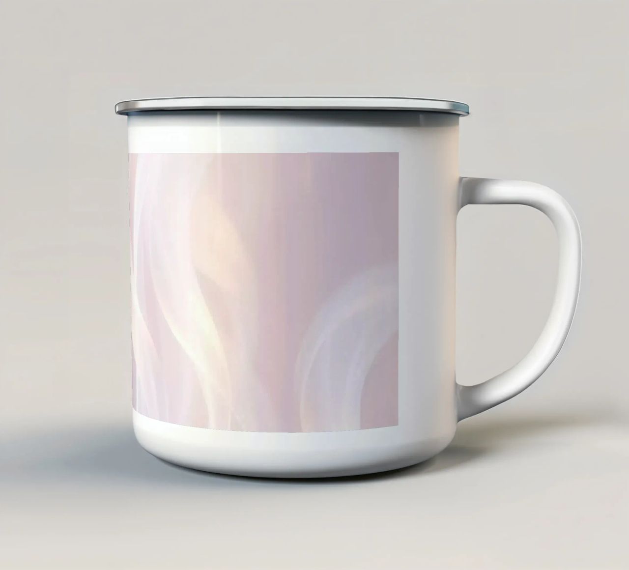 Soft abstract background with wispy textures gentle color enamel mug by DesignDoodle