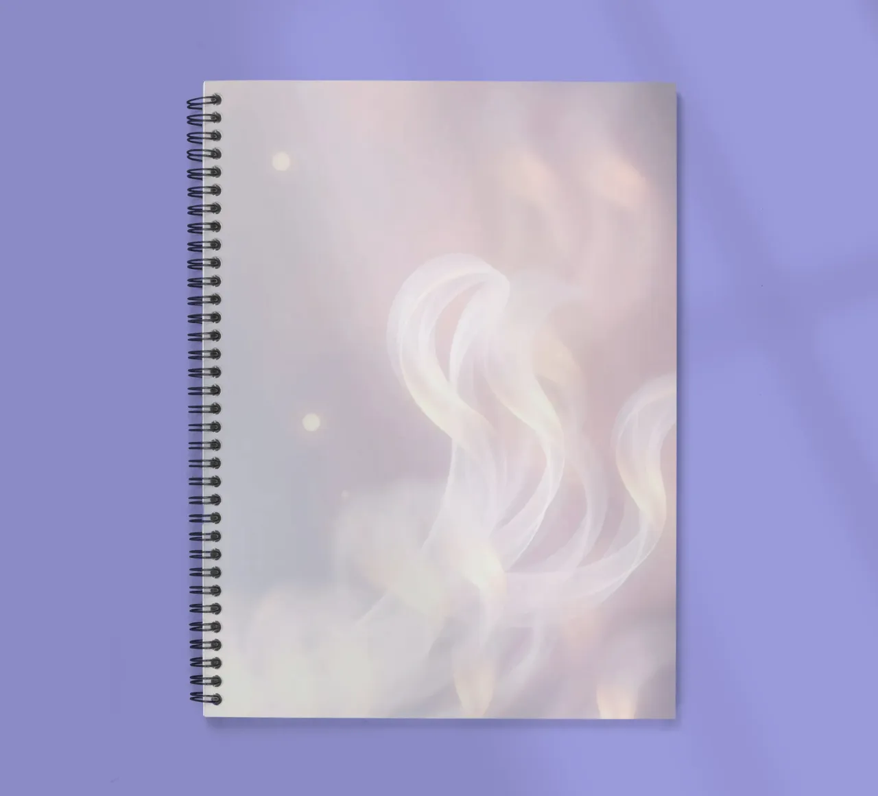 Soft abstract background with wispy textures gentle color spiral notebook by DesignDoodle