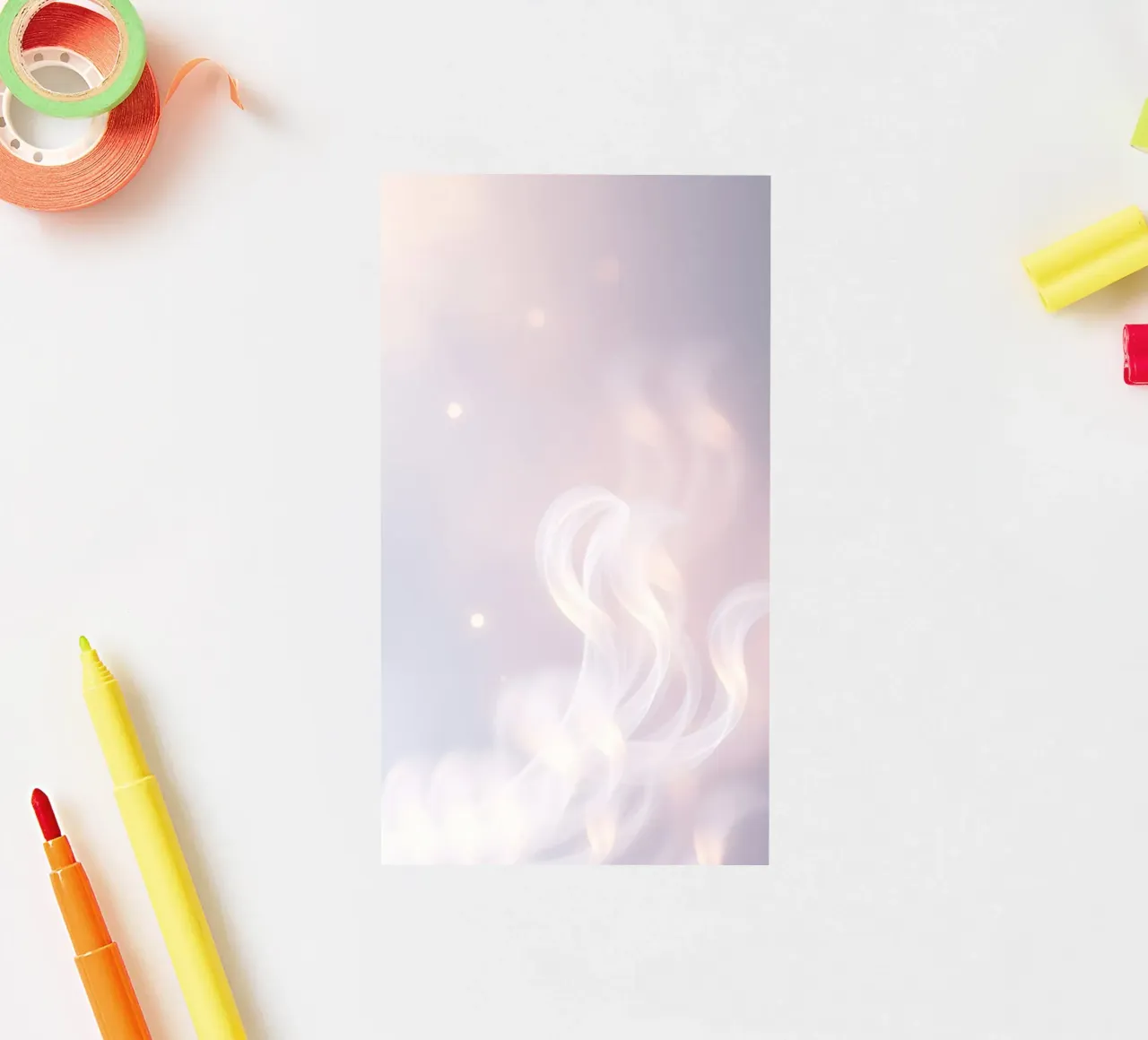 Soft abstract background with wispy textures gentle color sticker by DesignDoodle