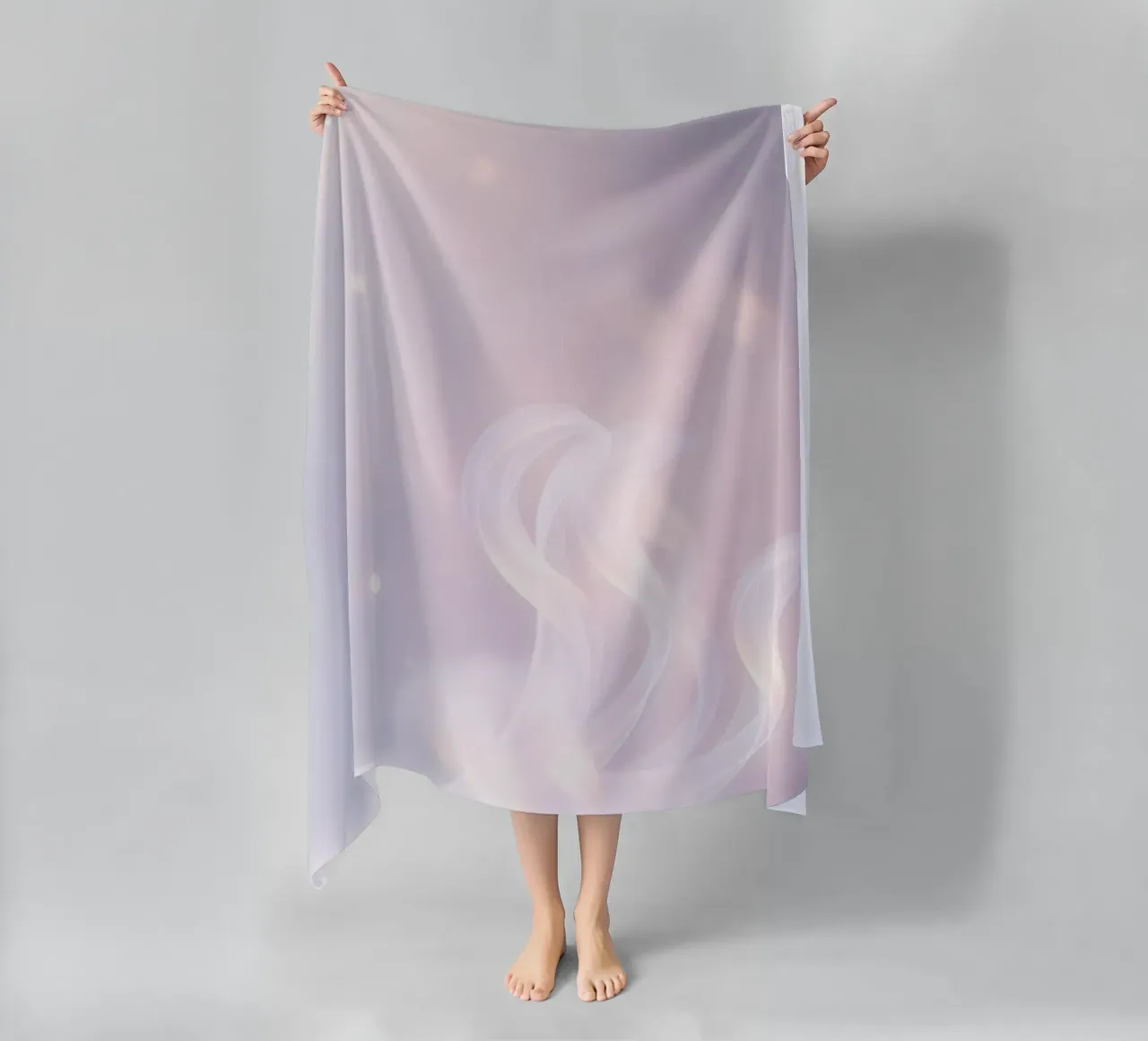 Soft abstract background with wispy textures gentle color beach towel by DesignDoodle