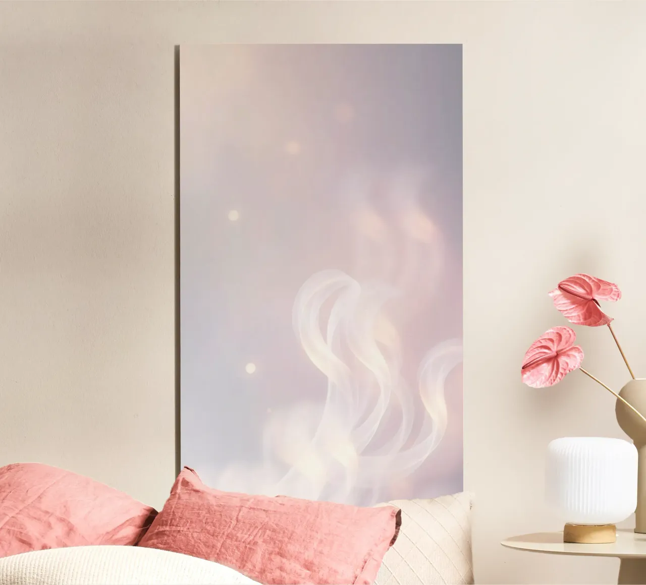 Soft abstract background with wispy textures gentle color alu-dibond by DesignDoodle