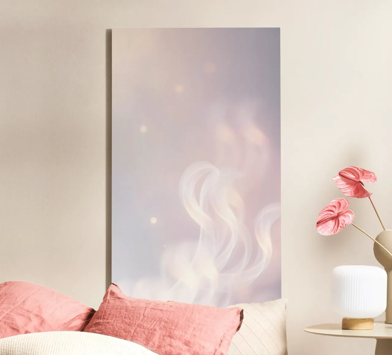 Soft abstract background with wispy textures gentle color canvas by DesignDoodle