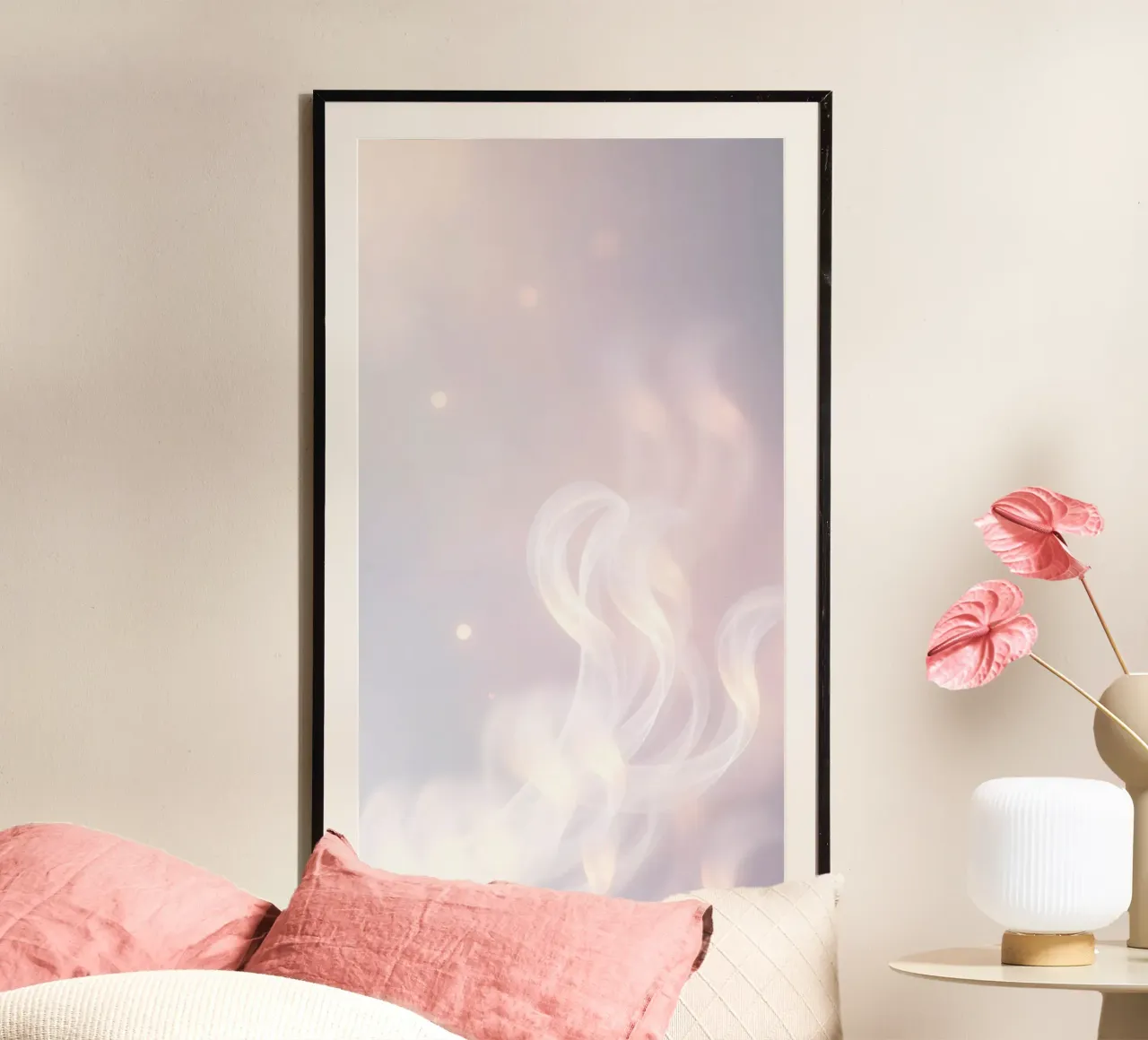 Soft abstract background with wispy textures gentle color hahnemühle by DesignDoodle