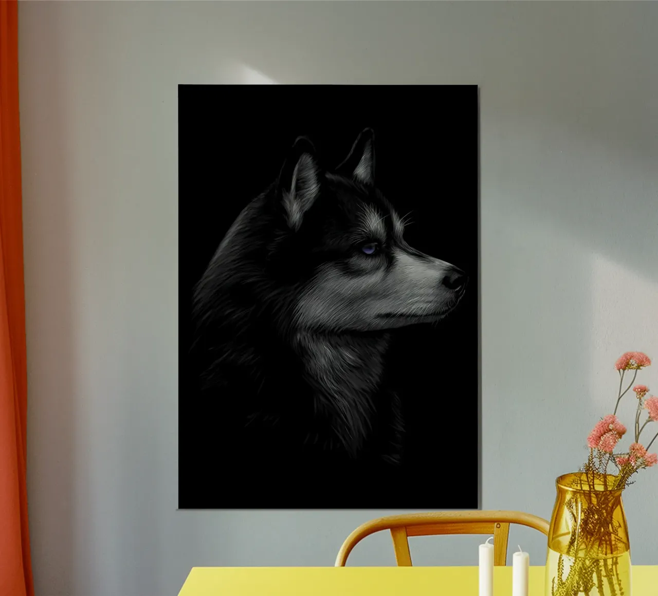 Husky siberiano carta hahnemühle da Delaplane
