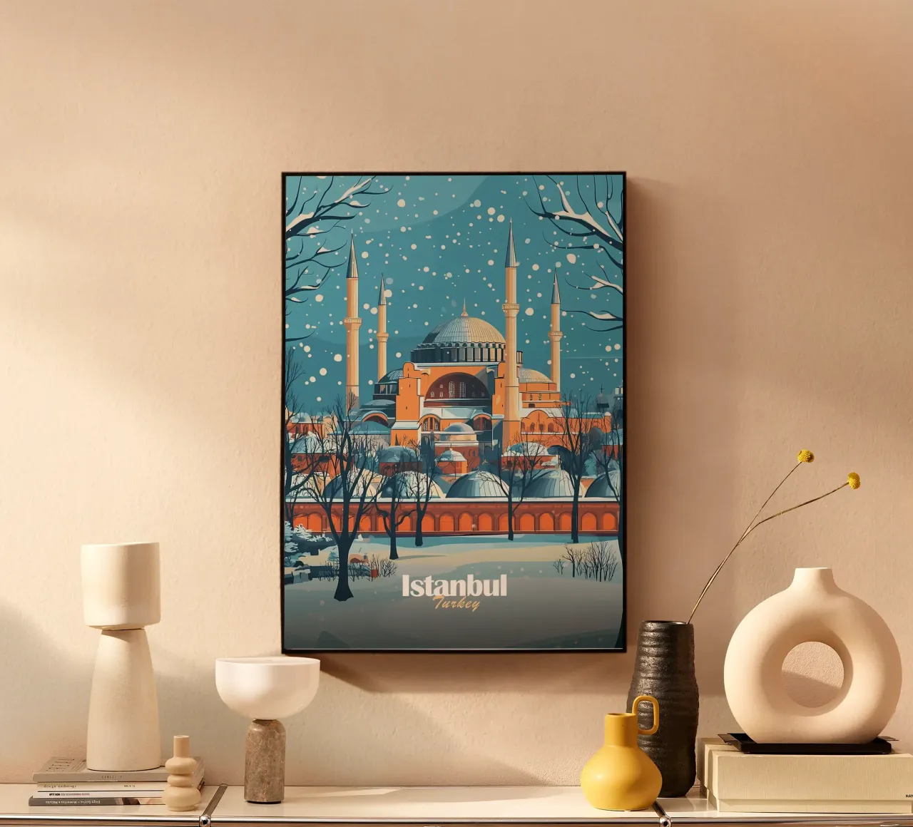 Moschea di Istanbul in inverno plexiglass da Ginnery
