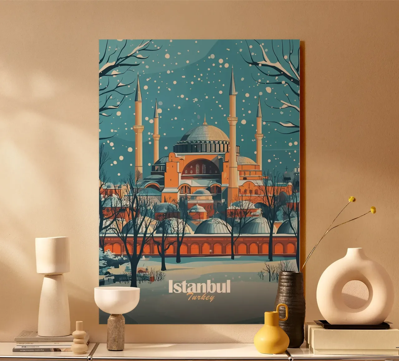Moschea di Istanbul in inverno plexiglass da Ginnery