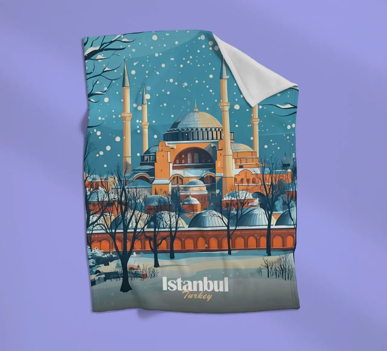 Moschea di Istanbul in inverno coperta in pile da Ginnery