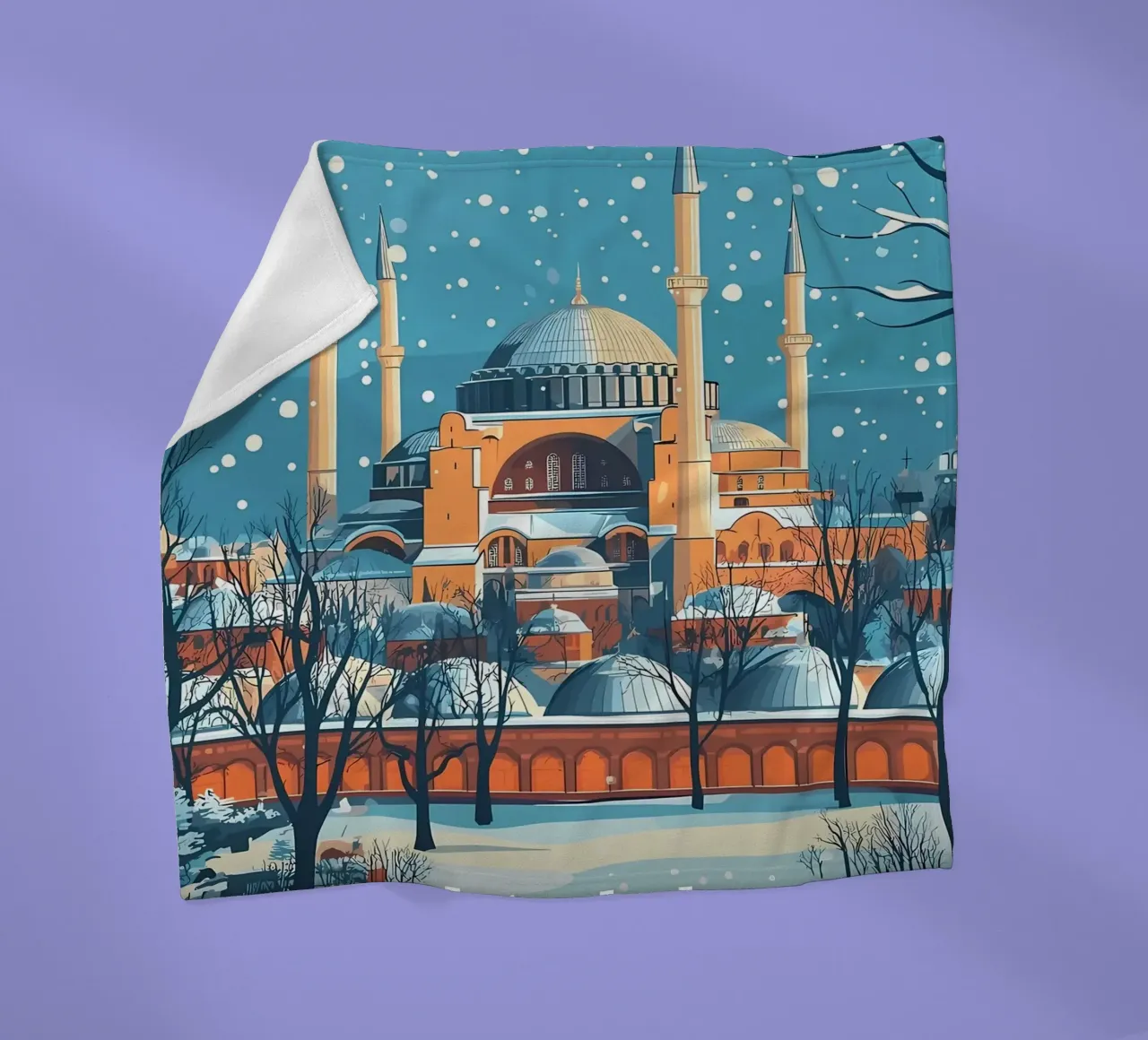 Moschea di Istanbul in inverno coperta in pile da Ginnery