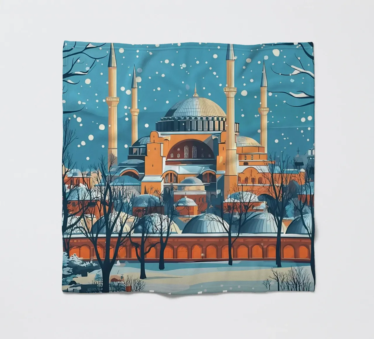 Moschea di Istanbul in inverno coperta in pile da Ginnery
