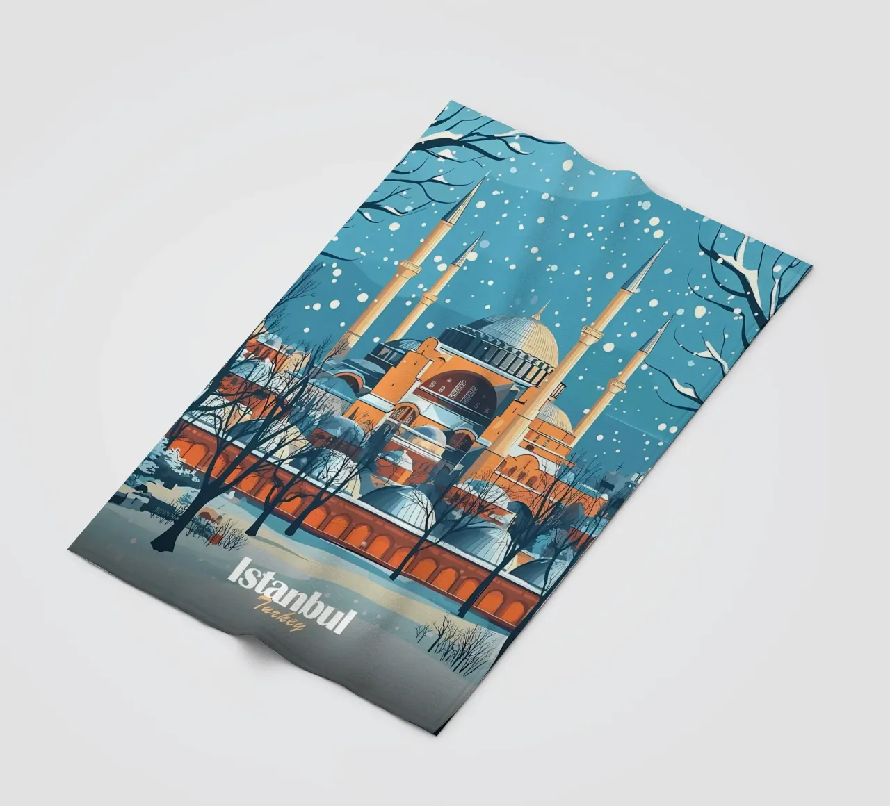 Moschea di Istanbul in inverno coperta in pile da Ginnery