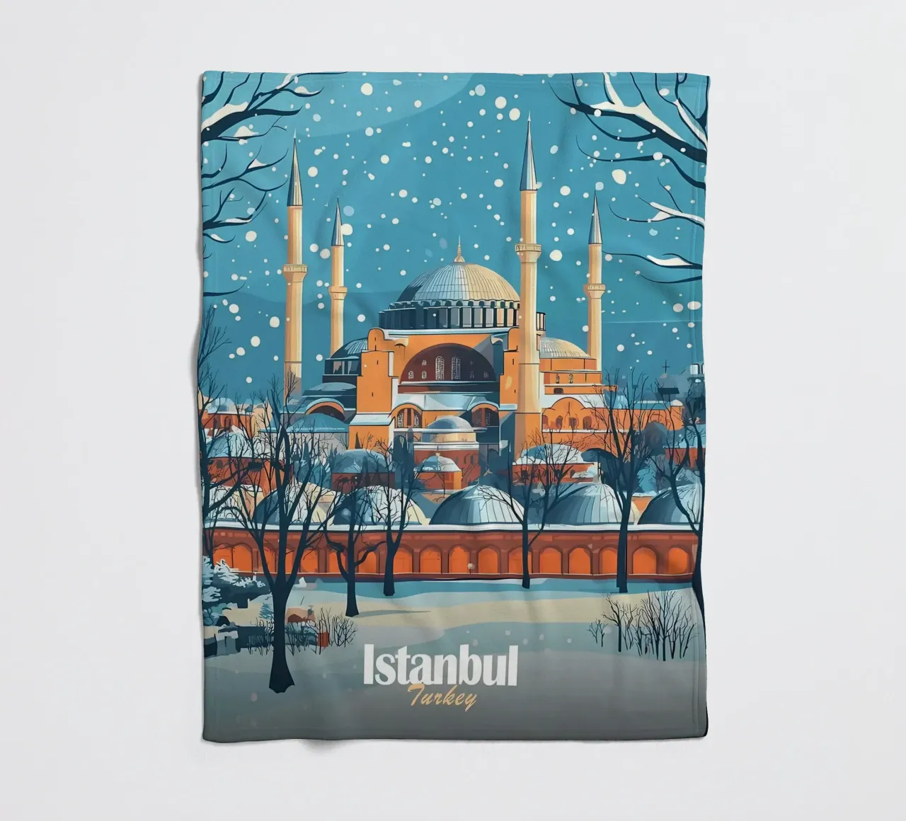 Moschea di Istanbul in inverno coperta in pile da Ginnery