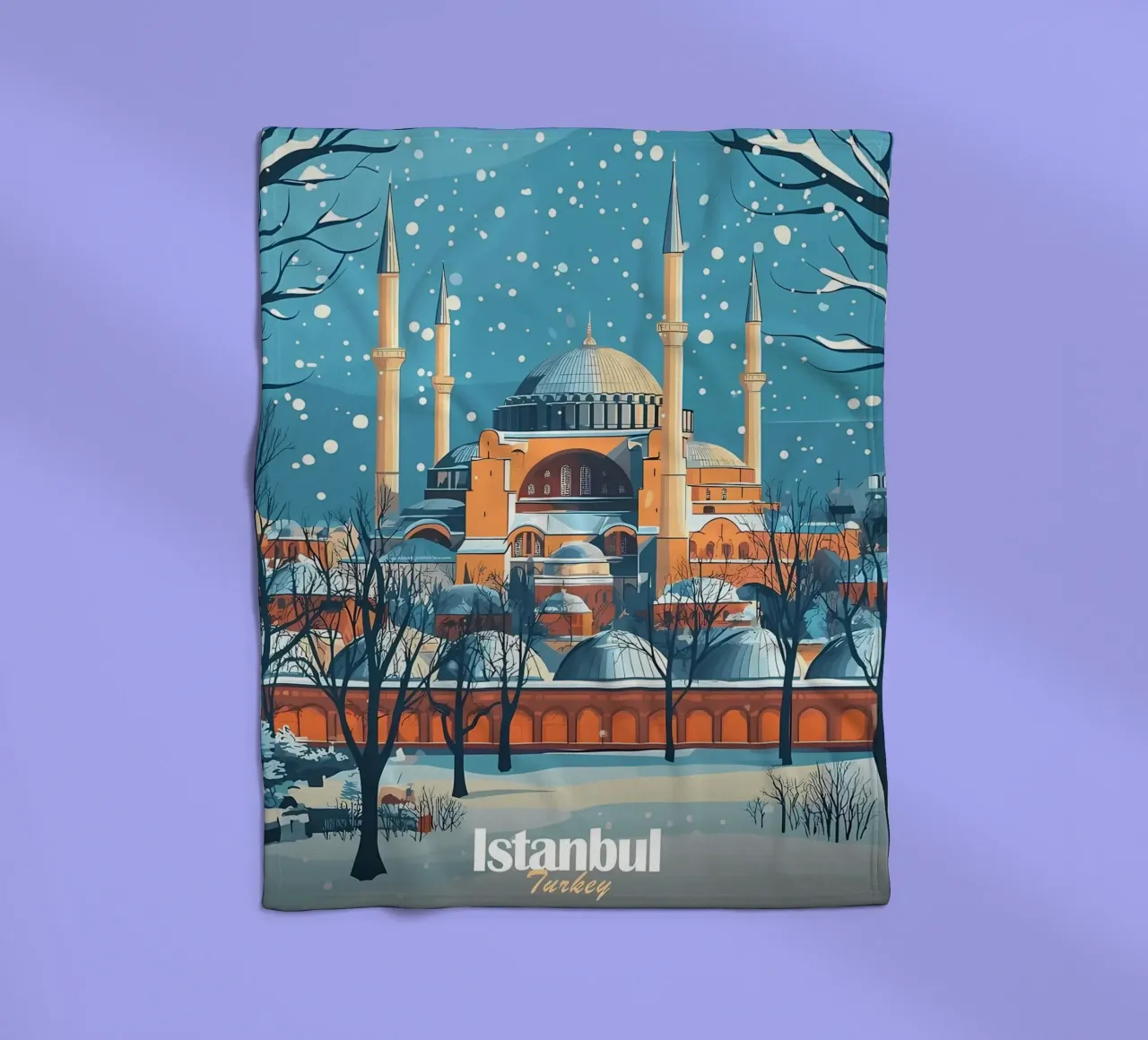 Moschea di Istanbul in inverno coperta in pile da Ginnery