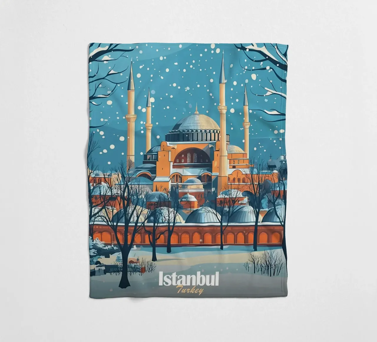 Moschea di Istanbul in inverno coperta in pile da Ginnery