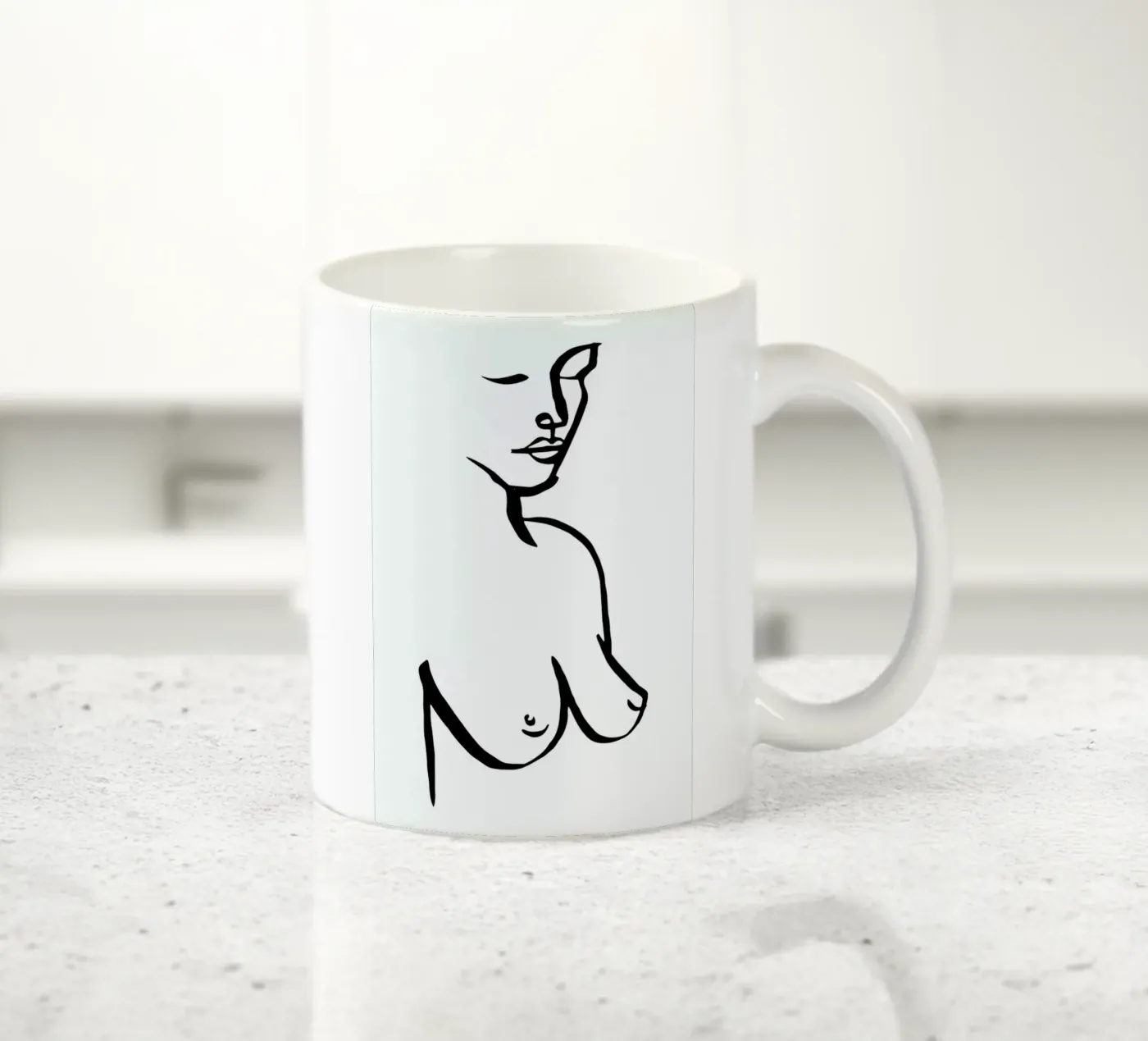 Bust ceramic mug by Ninhol