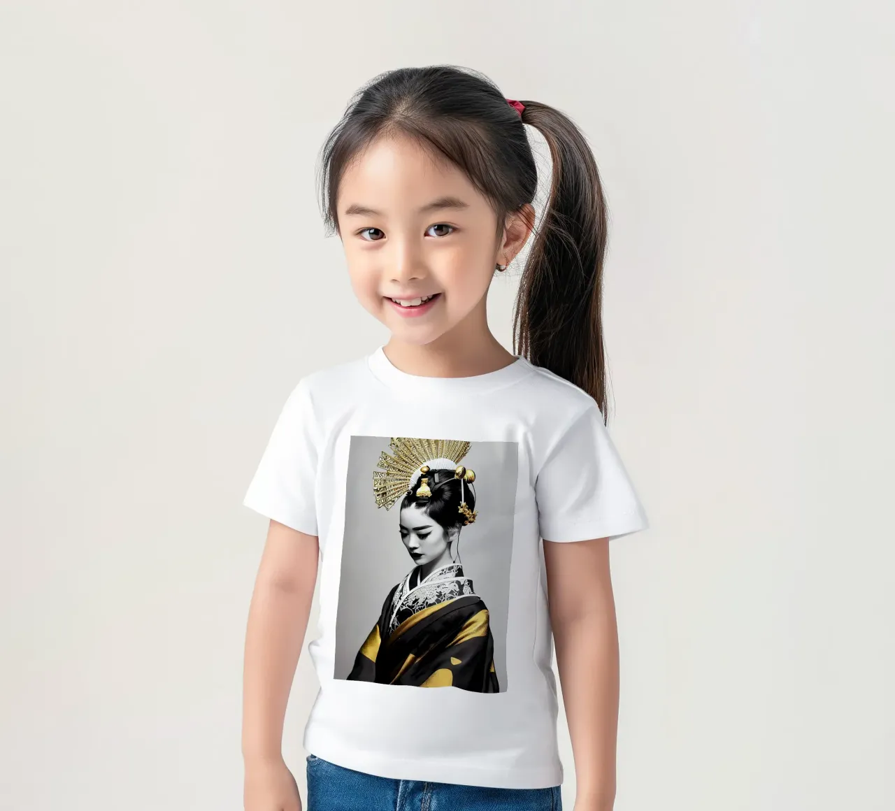 Geisha Samurai femmina t-shirt bambini da Mikesell