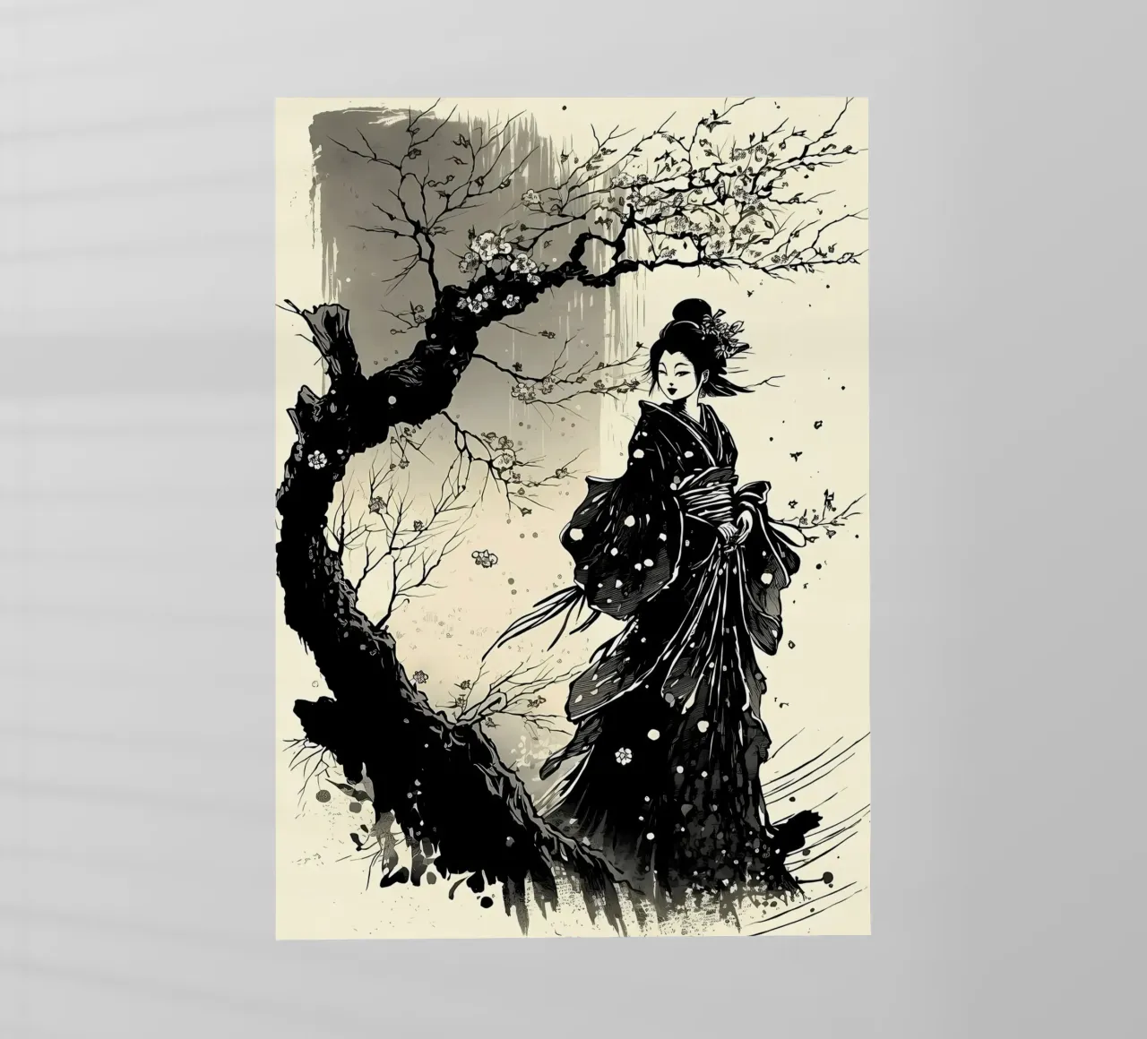 Geisha Samurai femmina pellicola backlit da Mikesell