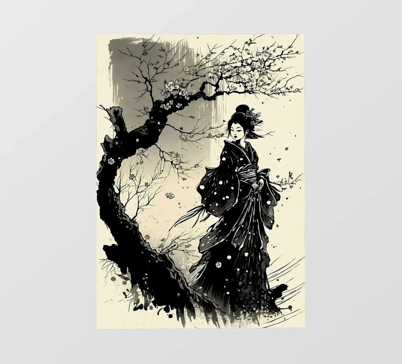 Geisha Samurai femmina pellicola backlit da Mikesell