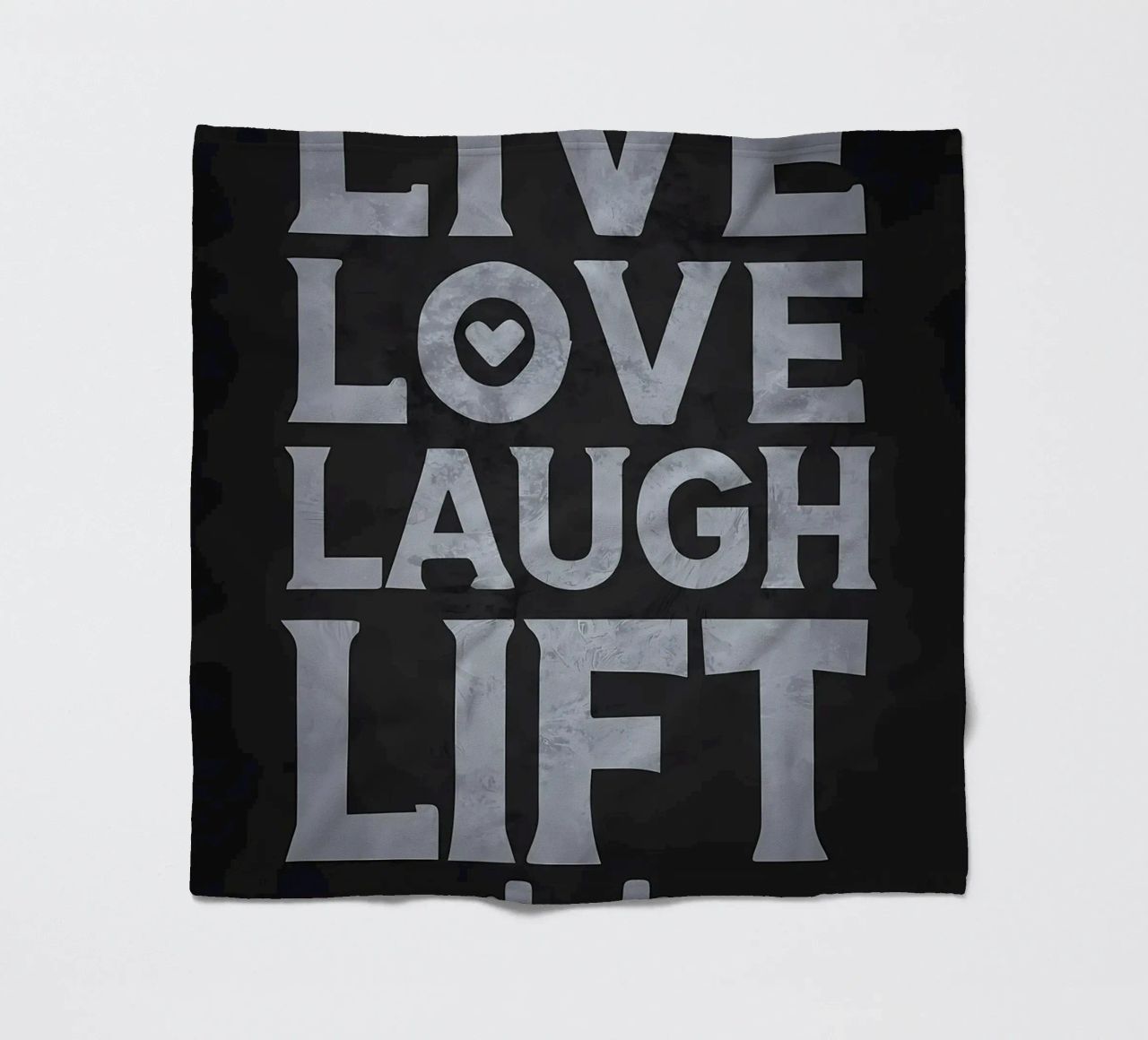 Vivere amare ridere sollevare coperta in pile da Bassy