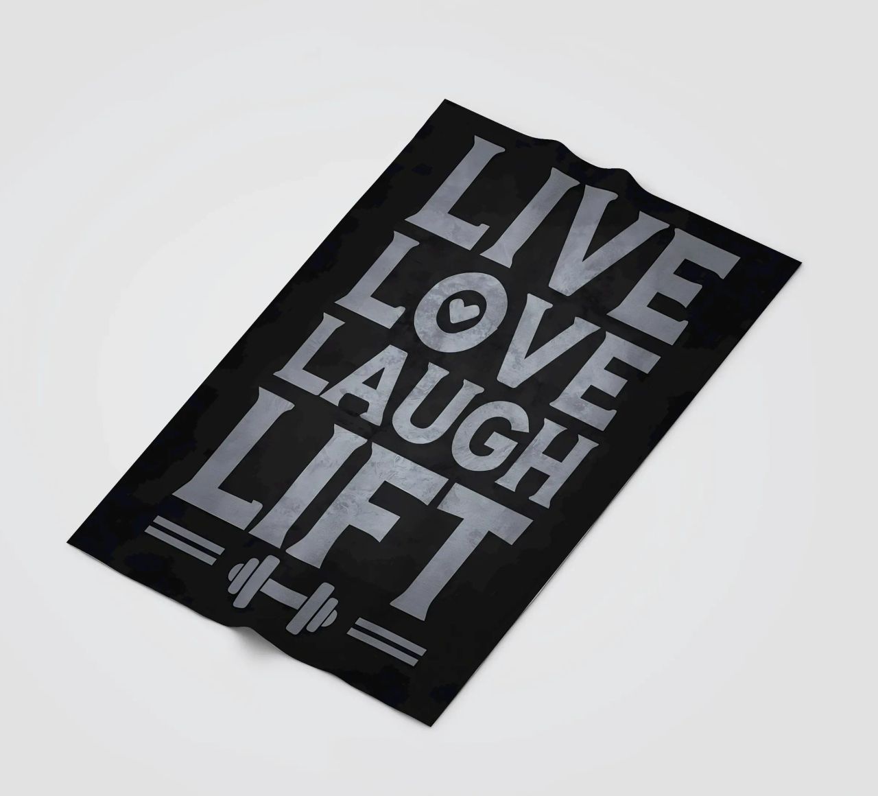 Vivere amare ridere sollevare coperta in pile da Bassy